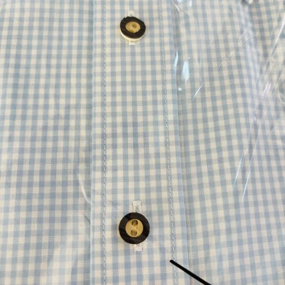 NEW Wildschuetz Trachten Button Down Shirt Short Sleeve Made in Germany Sz L - Picture 3 of 7